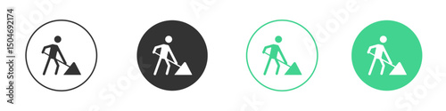 Construction icon Minimal Flat Line Vector Icon Set.