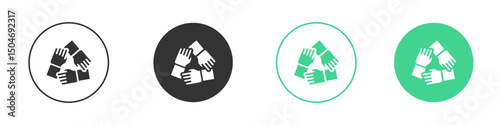 Collaboration icon Minimal Flat Line Vector Icon Set.