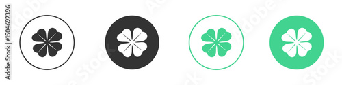 Clover icon Minimal Flat Line Vector Icon Set.