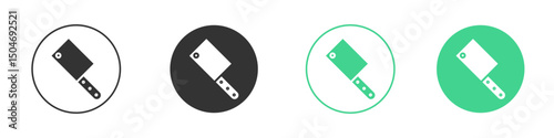 Chopper knife icon Minimal Flat Line Vector Icon Set.