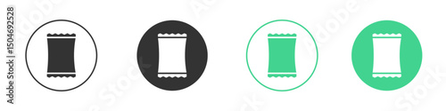 Chips bag icon Minimal Flat Line Vector Icon Set.