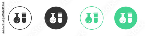 Chemistry icon Minimal Flat Line Vector Icon Set.