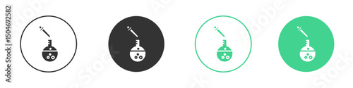 Chemical test icon Minimal Flat Line Vector Icon Set.