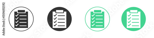 Checklist icon Minimal Flat Line Vector Icon Set.