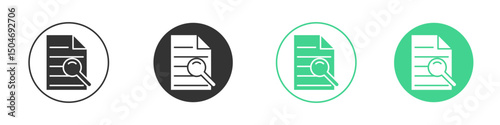 Case study icon Minimal Flat Line Vector Icon Set.