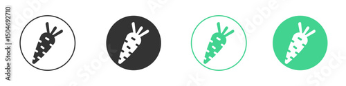 Carrot icon Minimal Flat Line Vector Icon Set.