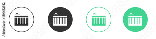car radiator icon Minimal Flat Line Vector Icon Set.