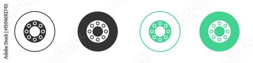 Car bearing icon Minimal Flat Line Vector Icon Set.