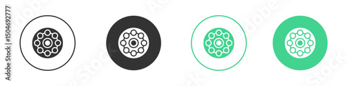 Car bearing icon Minimal Flat Line Vector Icon Set.