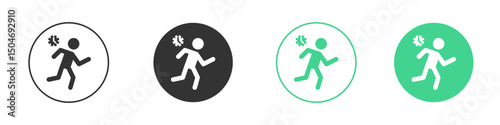 Busy icon Minimal Flat Line Vector Icon Set.