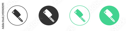 Butcher knife icon Minimal Flat Line Vector Icon Set.