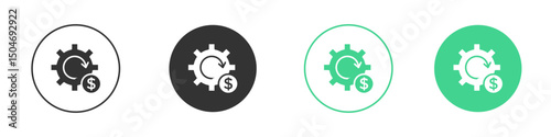 Business model icon Minimal Flat Line Vector Icon Set.