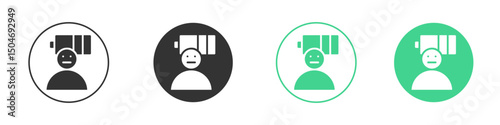 Burnout icon Minimal Flat Line Vector Icon Set.
