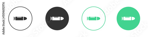 Bullet icon Minimal Flat Line Vector Icon Set.