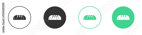 Bread loaf icon Minimal Flat Line Vector Icon Set.