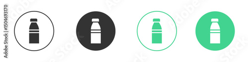Bottle icon Minimal Flat Line Vector Icon Set.
