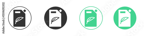 Biofuel canister icon Minimal Flat Line Vector Icon Set.