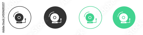 Bell school icon Minimal Flat Line Vector Icon Set.