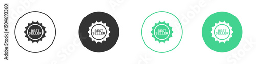 Best seller icon Minimal Flat Line Vector Icon Set.
