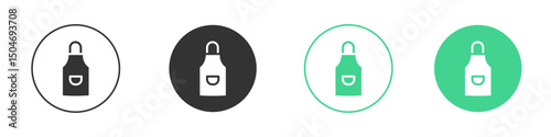 Apron icon Minimal Flat Line Vector Icon Set.