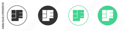 Architecture plan icon Minimal Flat Line Vector Icon Set.