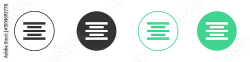Align center icon Minimal Flat Line Vector Icon Set.