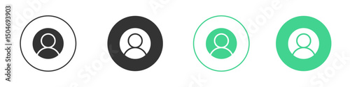 Account icon Minimal Flat Line Vector Icon Set.