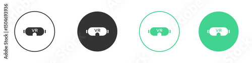 AR headset icon Minimal Flat Line Vector Icon Set.