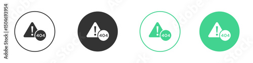 404 Error icon Minimal Flat Line Vector Icon Set.