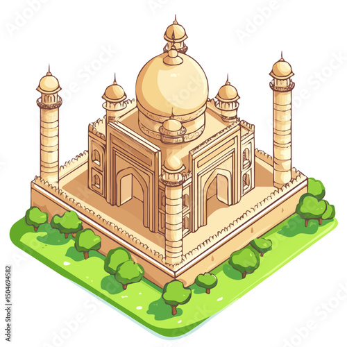 Fesenjan, vector graphic, 2D flat isometric cartoon illustration on white background.

