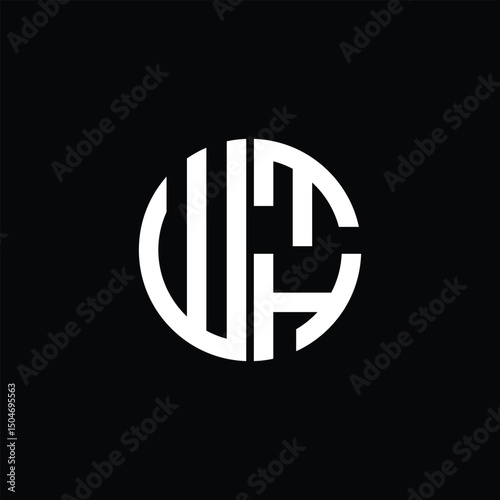 WTH logo WTH icon WTH monogram WTH letter minimalist Circle flat Unique modern abstract logo design.