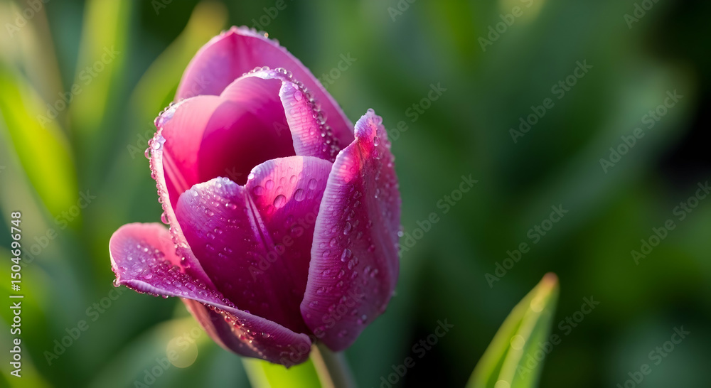 Naklejka premium pink tulip flower