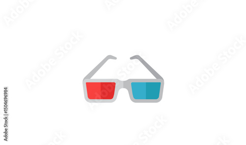 3D Glasses Icon red and blue