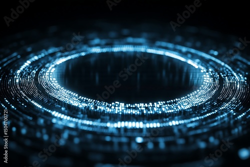 Abstract Glowing Circular Energy Field Futuristic Technology Design