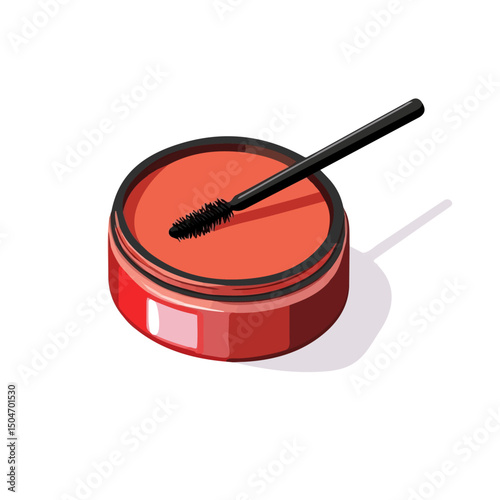 Eyebrow Gel, cartoon vector illustration, flat 2D isometric style, white background.