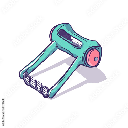 Eyelash Curler, 2D isometric flat cartoon vector illustration isolated on white background.