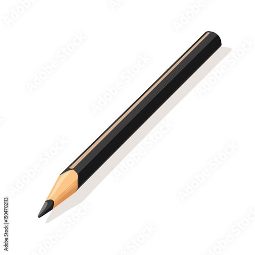 Eyebrow Pencil, flat 2D isometric cartoon vector image isolated on white background.