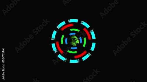 HUD Circle User interface on black background