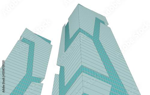 modern office buildings