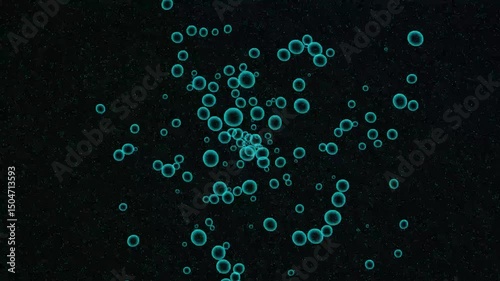Bubbles Effect with colorful Chroma animation. on black Background