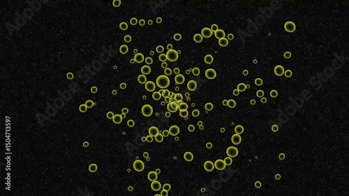 Bubbles Effect with colorful Chroma animation. on black Background