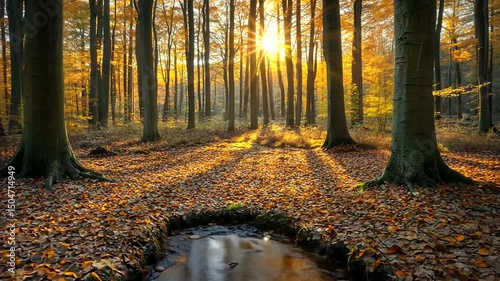 Autumnal Stream Scene