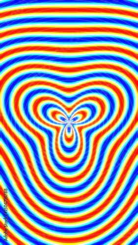 Colorful geometric animation video on white background 4K seamless loop