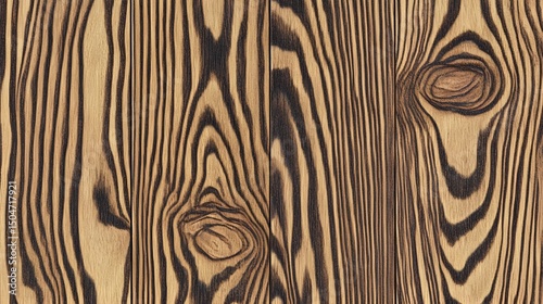 Dark Brown Wood Grain Texture Seamless Pattern Background