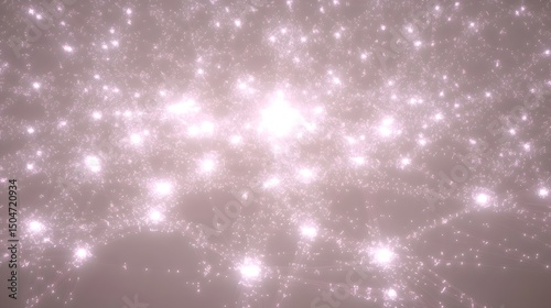 Abstract Pink Network Connections Glow Light