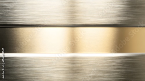 Brushed Metal Texture Gold and Silver Abstract Background