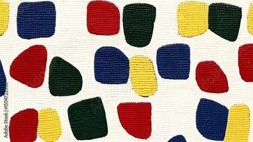 Abstract Colorful Beadwork Textile Pattern Design