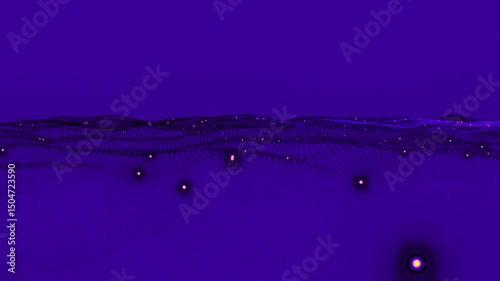 glowing light with waves