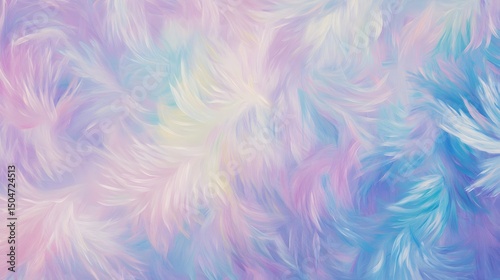 Pastel Swirl Feather Abstract Painting Texture