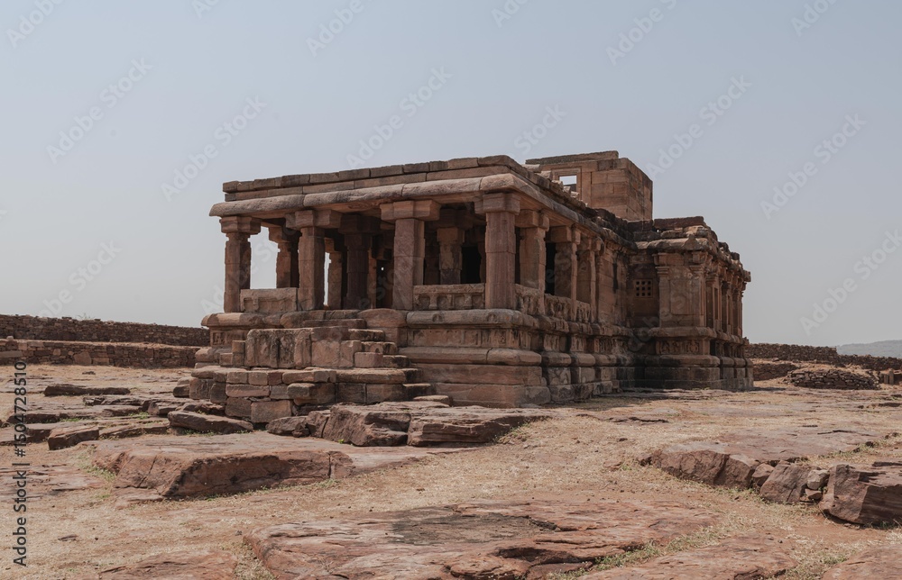 Fototapeta premium Aihole is the largest archaeological complex of stone and cave temples of the 4th12th centuries. India.
